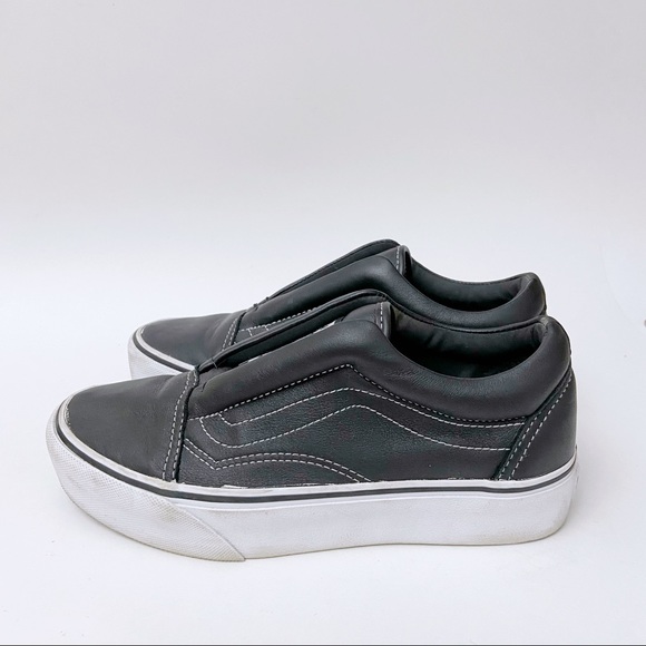 Vans x Karl Lagerfeld Old Skool Laceless Leather Platform Sneakers - Picture 3 of 9